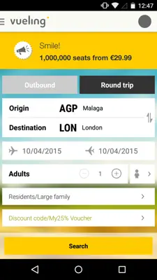 Vueling android App screenshot 5